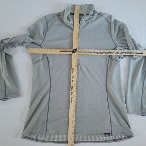 Patagonia Worn Wear W's Capilene Midweight Zip-Neck Size Large Gray - Picture 7 of 8